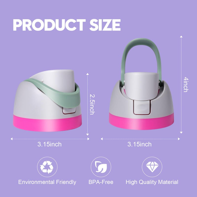 Branbox Replacement Lid for Owala Freesip, Compatible with Owala Cup 16oz 24oz 32oz 40oz, One Button Water Bottle Top Lid for Owala Freesip, Leakproof, BPA-Free (Sage Green) - Image 5